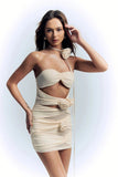 2023 Women's Slim Summer French Hollow Three-dimensional Halter Neck Tube Top Dress