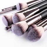 15 Makeup Brushes Set Full Set Matte Black Makeup Tools