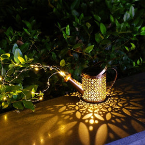 Solar Powered Watering Can Sprinkles Fairy Waterproof Shower LED Light Lantern for Outdoor Garden Lighting Courtyard Decorations