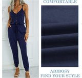 Womens Rompers Summer Jumpsuits Sleeveless Overalls Casual Playsuit Rompers Lounge Romper One Piece Outfits for Women