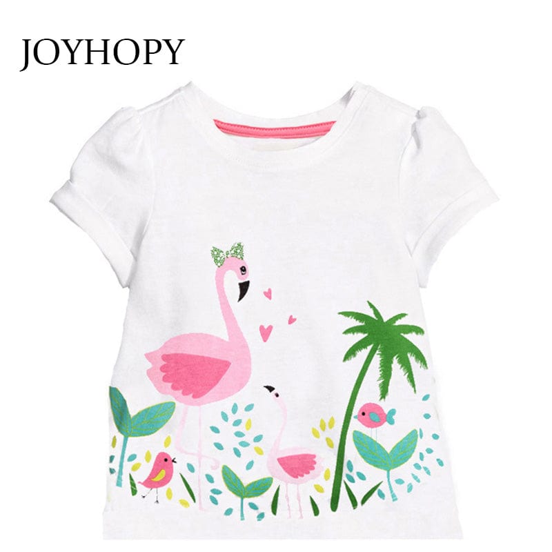 New Kids Girl T Shirt Summer Baby Cotton Tops Toddler Tees Clothes Children Clothing Cartoon T-Shirts Short Sleeve 2-9Y