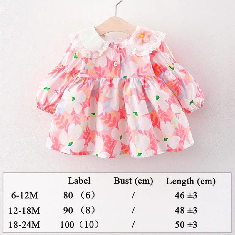 Summer Clothes Baby Girl Beach Dresses Casual Fashion Print Cute Bow Flower Princess Dress Newborn Clothing Set