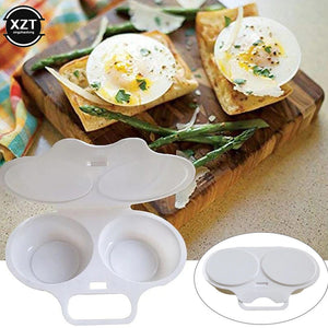 Food Grades Plastic Microwave Cooking Eggs Steamer Convenient Kitchen Cooking Mold Egg Poacher Kitchen Gadgets Fried Egg Tool