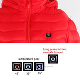 Thicken Electric Heated Jackets Down USB Down Cotton Outdoor Coat Hooded Winter Thermal Warmer Jackets Winter Outdoor