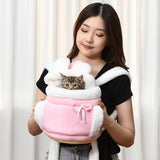 lovely pet carrying dog cat carrier backpack warn plush travel bag che