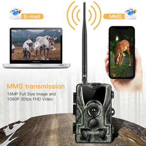 4G Hunting Trail Camera SMTP MMS SMS 20MP 1080P  Wireless Cellular Wildlife Cameras HC801LTE 0.3s IP65 Surveillance Camera