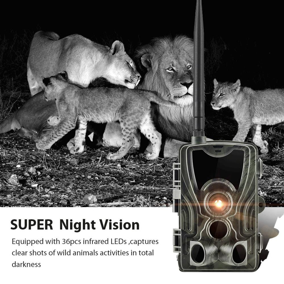 4G Hunting Trail Camera SMTP MMS SMS 20MP 1080P  Wireless Cellular Wildlife Cameras HC801LTE 0.3s IP65 Surveillance Camera