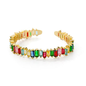 Handmade Bead Bracelets For Women Zircon Crystal Fidget Spinner Bangle Rotate Freely Anti Stress Anxiety Bracelets Jewelry Gift