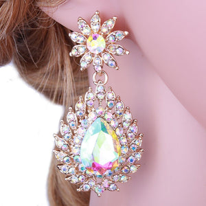 FARLENA Jewelry Elegant Water Drop Earrings Fashion Crystal Rhinestones Earrings for women wedding