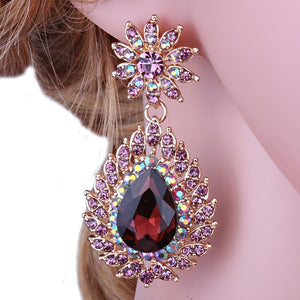 FARLENA Jewelry Elegant Water Drop Earrings Fashion Crystal Rhinestones Earrings for women wedding