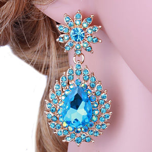 FARLENA Jewelry Elegant Water Drop Earrings Fashion Crystal Rhinestones Earrings for women wedding