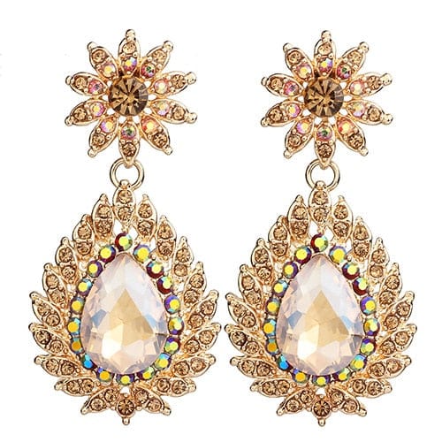 FARLENA Jewelry Elegant Water Drop Earrings Fashion Crystal Rhinestones Earrings for women wedding