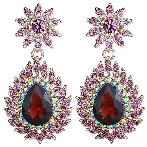 FARLENA Jewelry Elegant Water Drop Earrings Fashion Crystal Rhinestones Earrings for women wedding