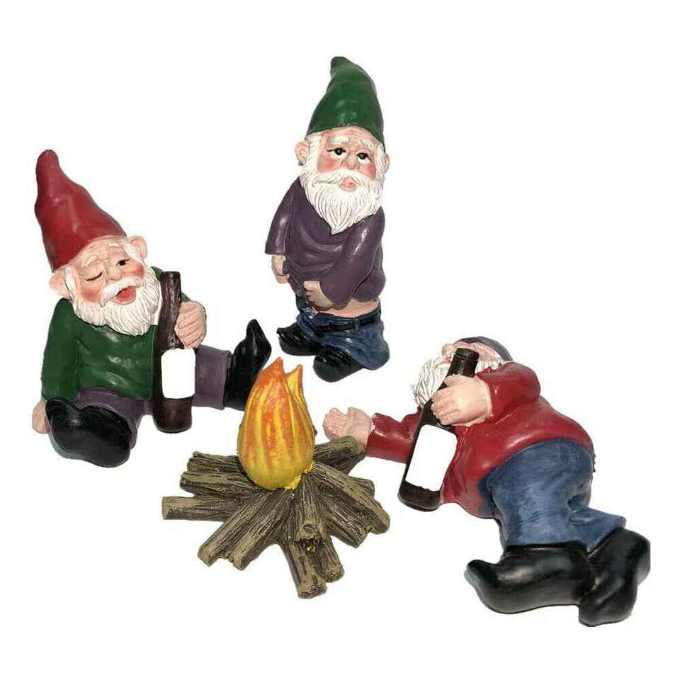 4pcs fairy drunk garden gnomes figurines miniature resin garden landsc