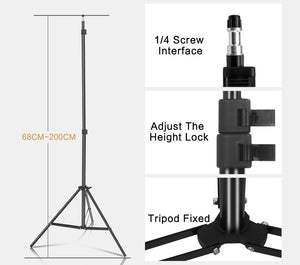 Softbox Light Photography Kit Photo 2M Tripiod for Soft Box Disc Light Led 45W Photo Studio Stand Lighting Shooting Lamp Video