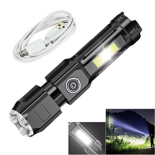 Flashlight Strong Light Rechargeable Zoom Giant Bright Xenon Special Forces Home Outdoor Portable Led Luminous Flashlight