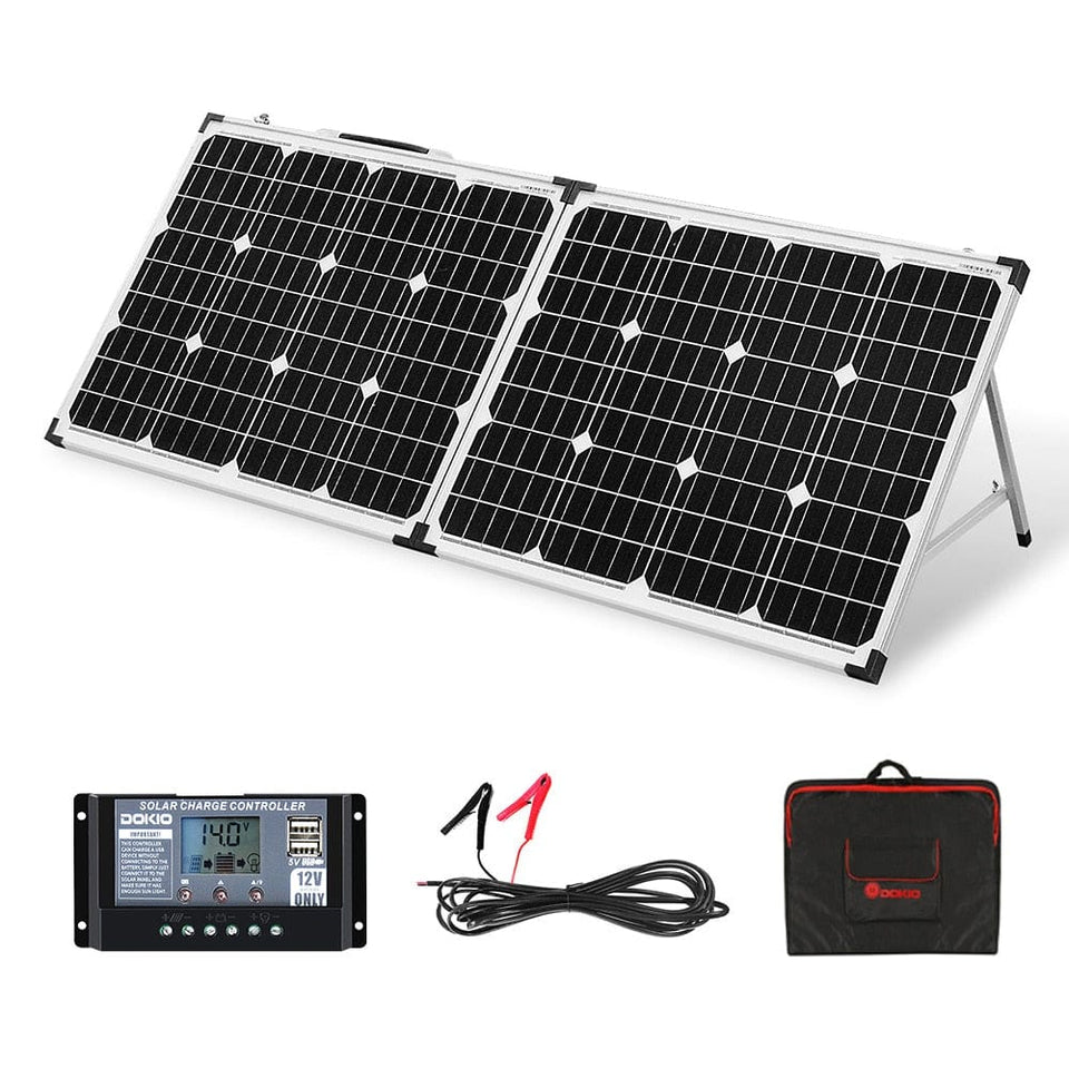 Dokio 100W 160W 200W Foldable Solar Panel China 10A/20A 12V Controller folding solar panel Cell/System Charger Solar Panel