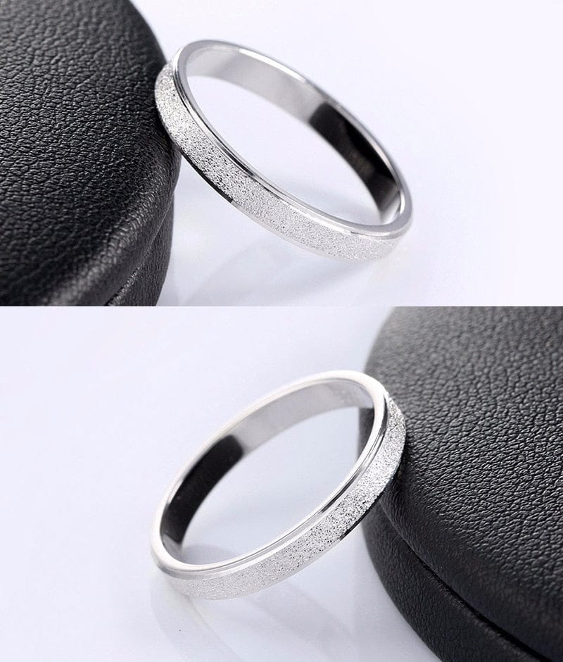 YANHUI 100% Real Certified Tibetan Silver Ring Frosted Finger Rings for Woman Men Wedding Band Top Quality Allergy Free Jewelry