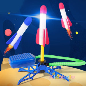 Kid Air Rocket Foot Pump Launcher Toys Sport Game Jump Stomp Outdoor Child Play Set Toy Pressed Rocket Launchers Pedal Games