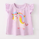 New Kids Girl T Shirt Summer Baby Cotton Tops Toddler Tees Clothes Children Clothing Cartoon T-Shirts Short Sleeve 2-9Y